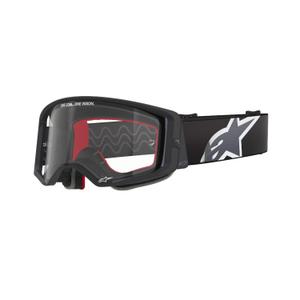 Gafas de motocross Alpinestars Supertech Corp negras y grises con lente transparente