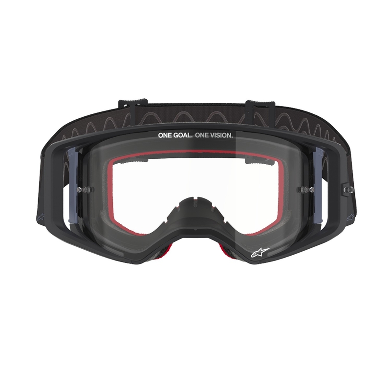 Gafas de motocross Alpinestars Supertech Corp negras y grises con lente transparente