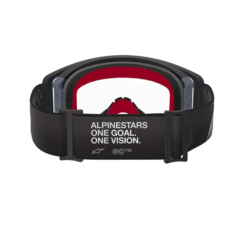 Gafas de motocross Alpinestars Supertech Corp negras y grises con lente transparente