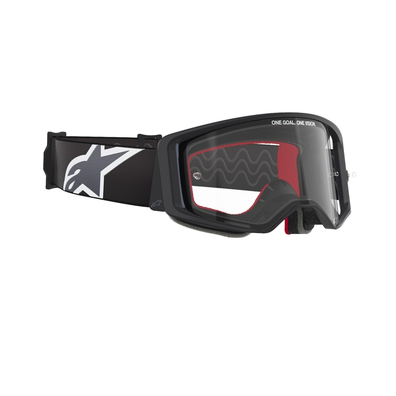 Gafas de motocross Alpinestars Supertech Corp negras y grises con lente transparente