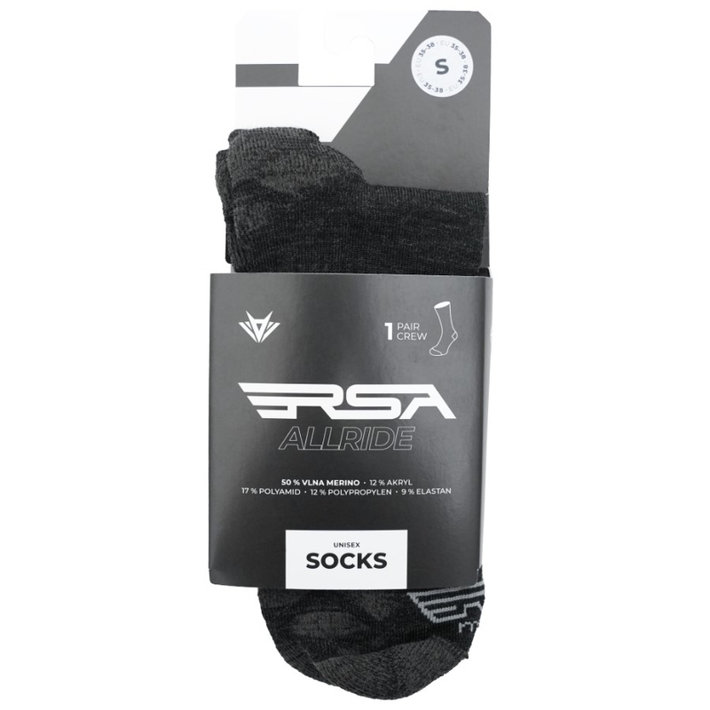 Calcetines bajos RSA Allride Merino gris oscuro