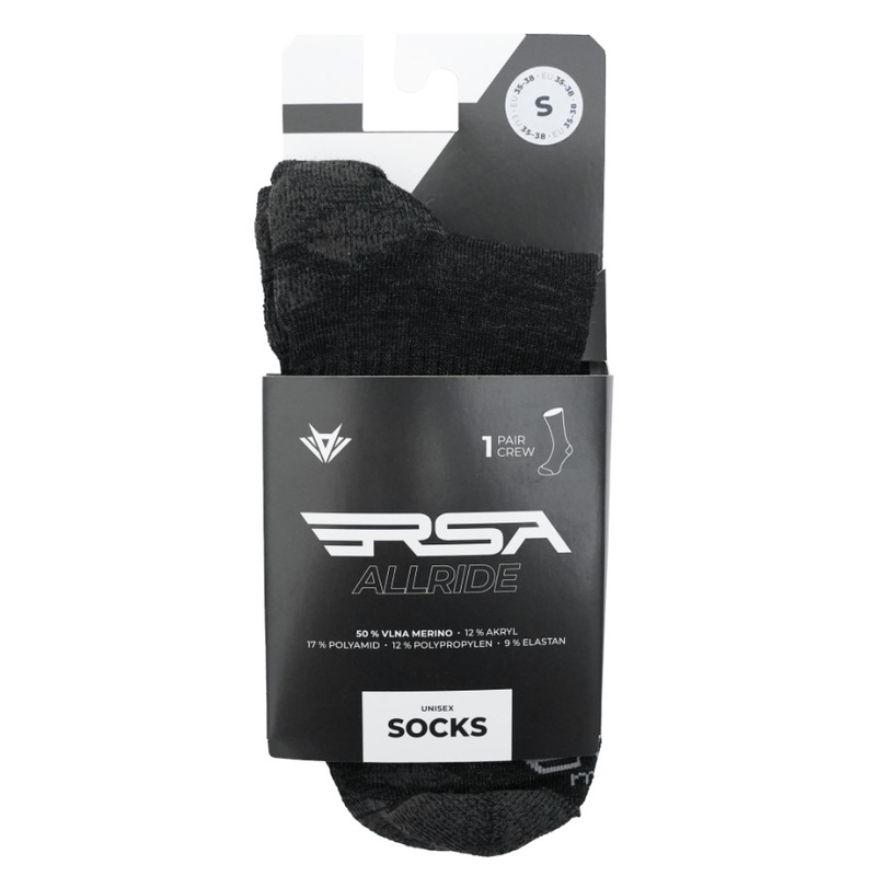 Calcetines RSA Allride Merino gris oscuro