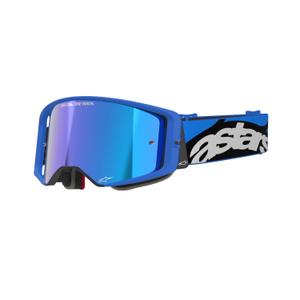Gafas de motocross Alpinestars Supertech Stream azules con lente azul espejada