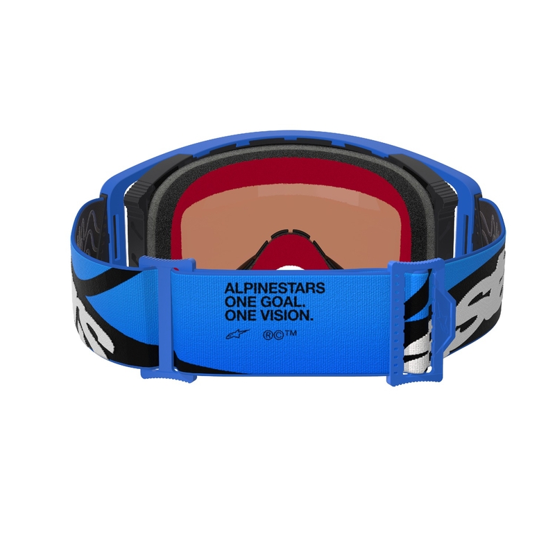 Gafas de motocross Alpinestars Supertech Stream azules con lente azul espejada