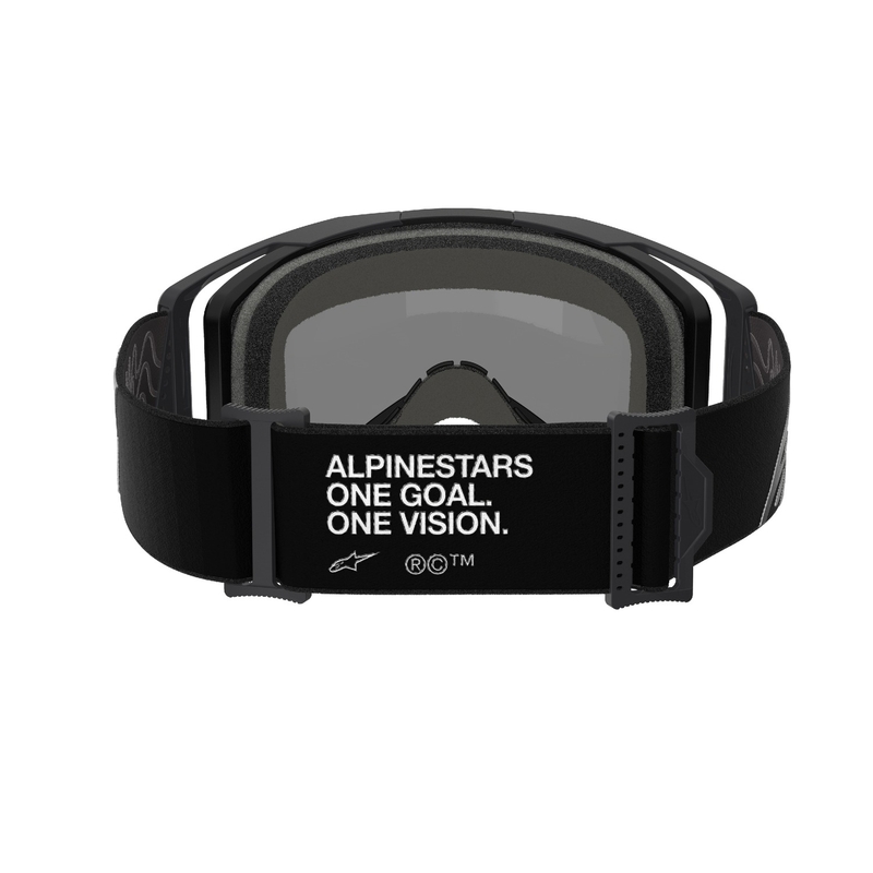 Gafas de motocross Alpinestars Vision 8 Corp negras con lente roja espejada