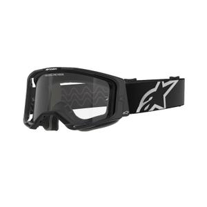 Gafas de motocross Alpinestars Vision 8 Corp negras con lente transparente