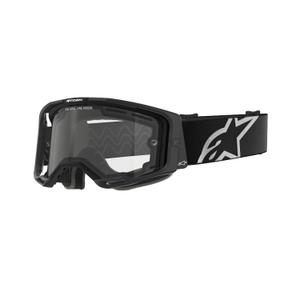 Gafas de motocross Alpinestars Vision 8 Corp negras con doble lente transparente antivaho