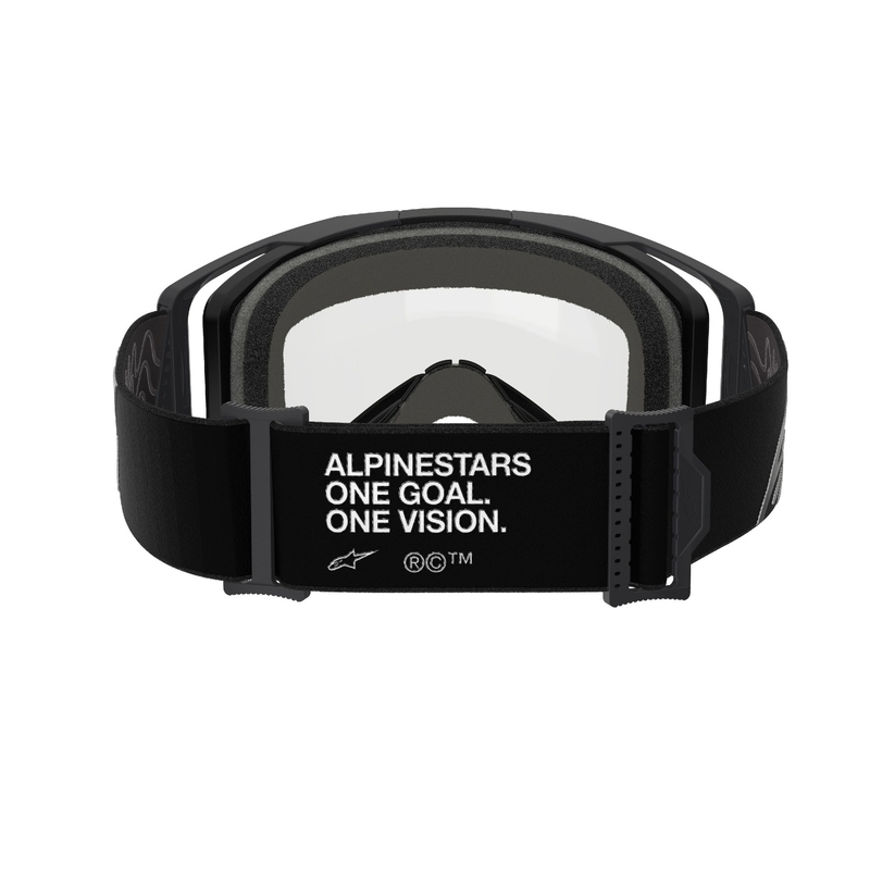 Gafas de motocross Alpinestars Vision 8 Corp negras con doble lente transparente antivaho
