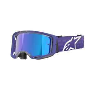 Gafas de motocross Alpinestars Vision 8 Corp moradas con lente azul espejada
