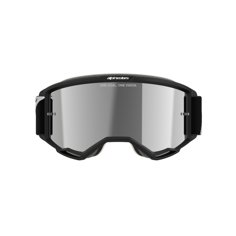 Gafas de motocross Alpinestars Vision 5 Corp negras con lente plateada espejada