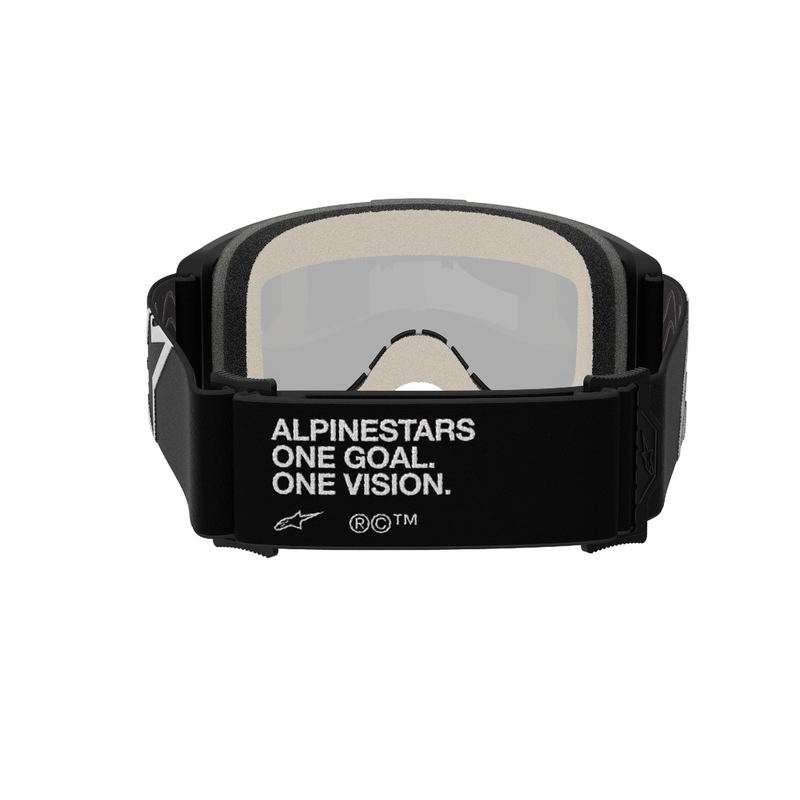 Gafas de motocross Alpinestars Vision 5 Corp negras con lente plateada espejada
