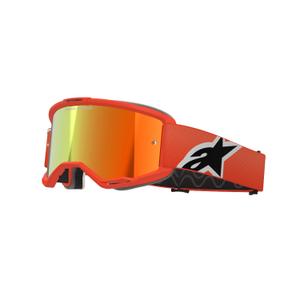 Gafas de motocross Alpinestars Vision 5 Corp naranja con lente roja espejada