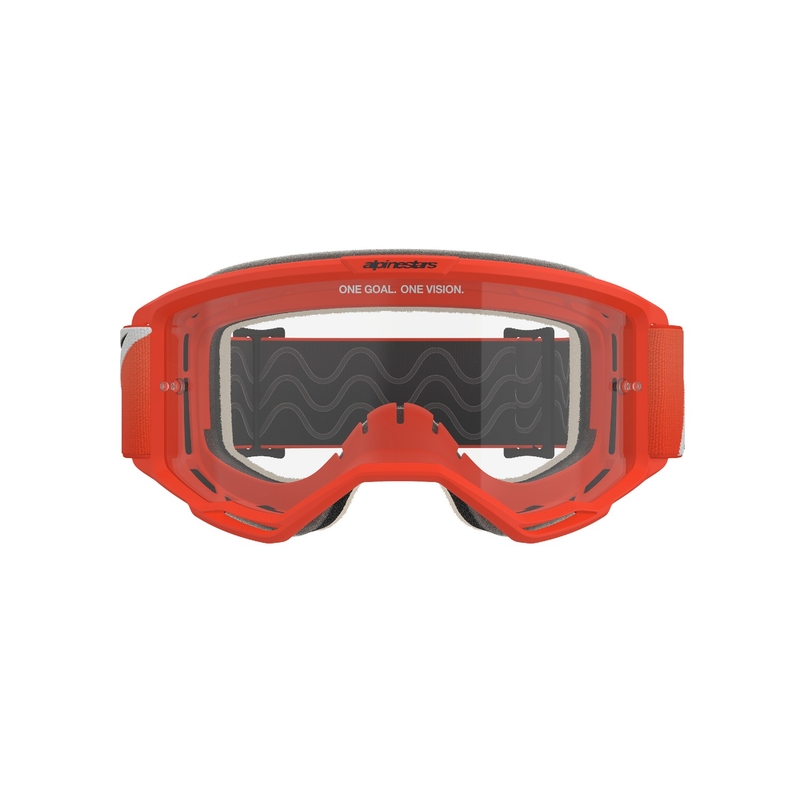 Gafas de motocross Alpinestars Vision 5 Corp naranja con lente transparente