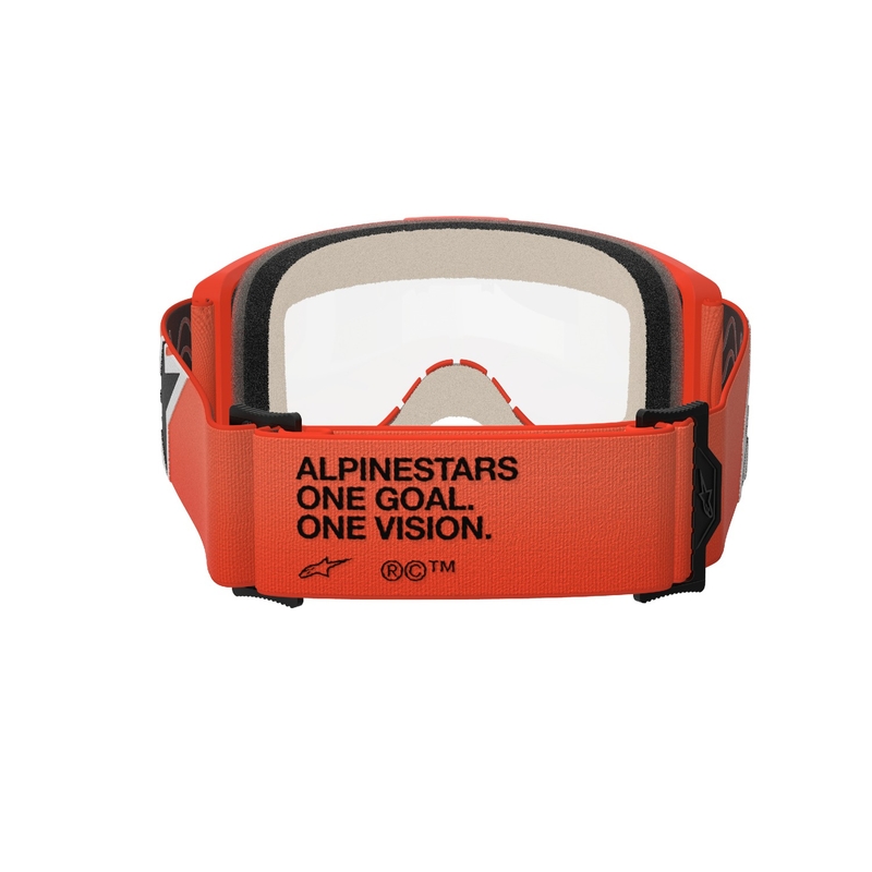 Gafas de motocross Alpinestars Vision 5 Corp naranja con lente transparente
