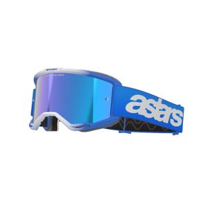Gafas de motocross Alpinestars Vision 5 Blaze azul con lente azul espejada