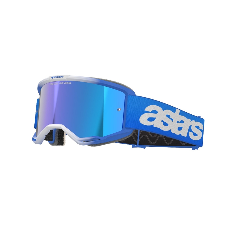Gafas de motocross Alpinestars Vision 5 Blaze azul con lente azul espejada