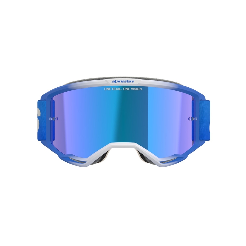 Gafas de motocross Alpinestars Vision 5 Blaze azul con lente azul espejada