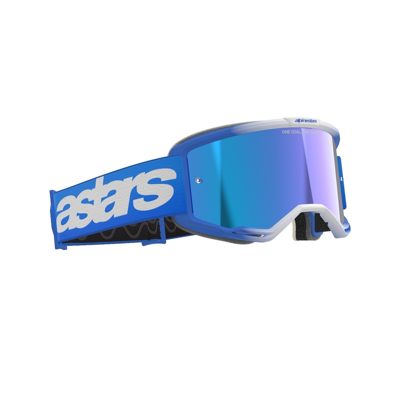 Gafas de motocross Alpinestars Vision 5 Blaze azul con lente azul espejada