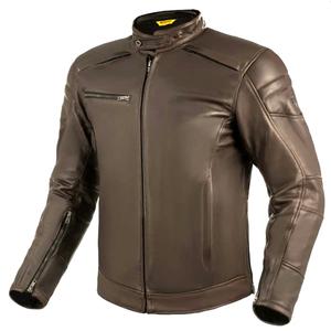 Cazadora de cuero para moto Shima Hunter+ 2.0 marrón