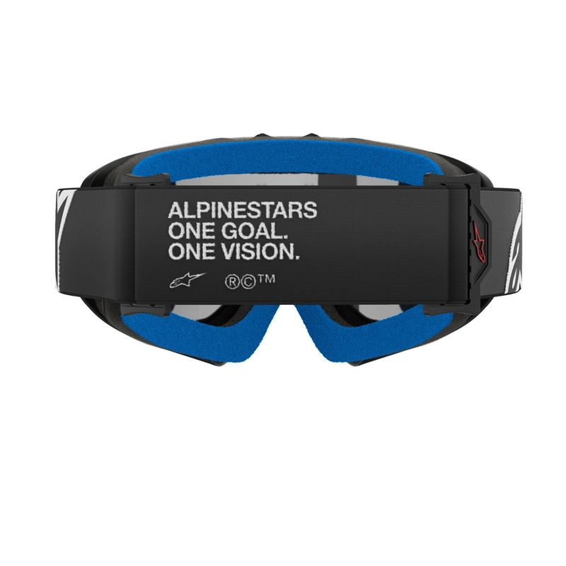 Gafas de motocross para niños Alpinestars Vision Youth Corp negras con lentes plateadas espejadas