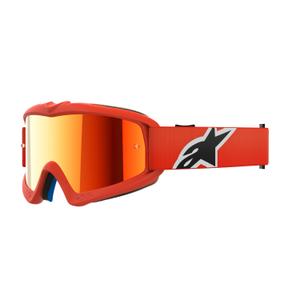 Gafas de motocross para niños Alpinestars Vision Youth Corp naranja con lente roja espejada
