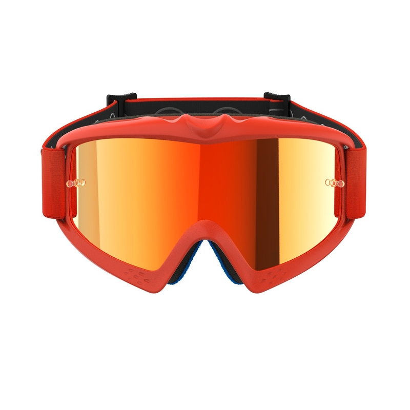 Gafas de motocross para niños Alpinestars Vision Youth Corp naranja con lente roja espejada