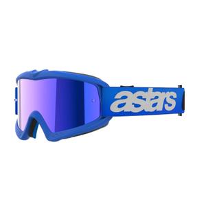 Gafas de motocross Alpinestars Vision Youth Blaze Blue para niños con lente azul espejada