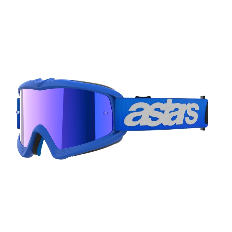 Gafas de motocross Alpinestars Vision Youth Blaze Blue para niños con lente azul espejada