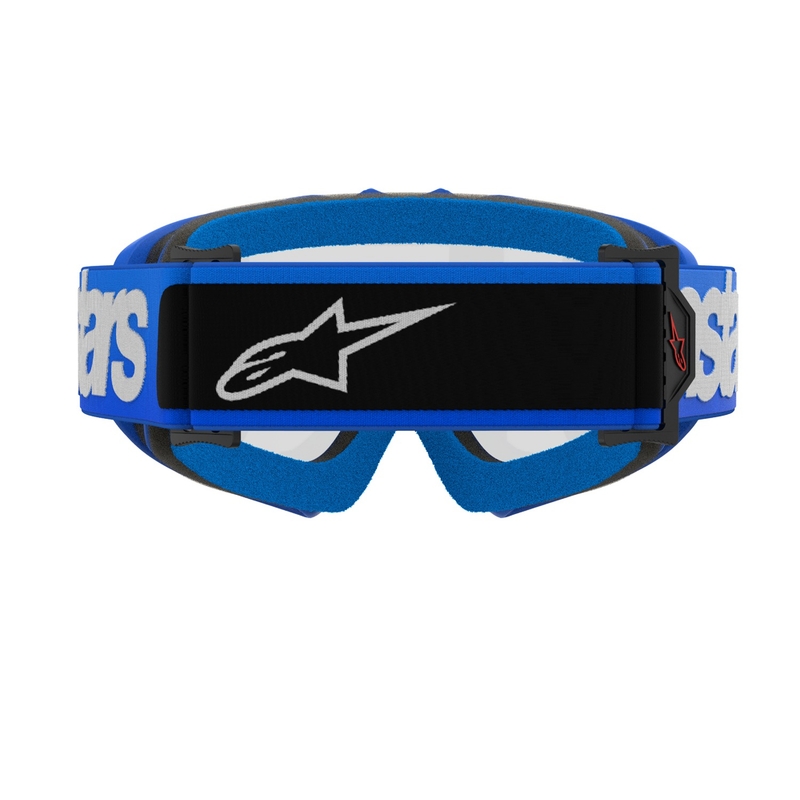Gafas de motocross para niños Alpinestars Vision Youth Blaze azul con lente transparente