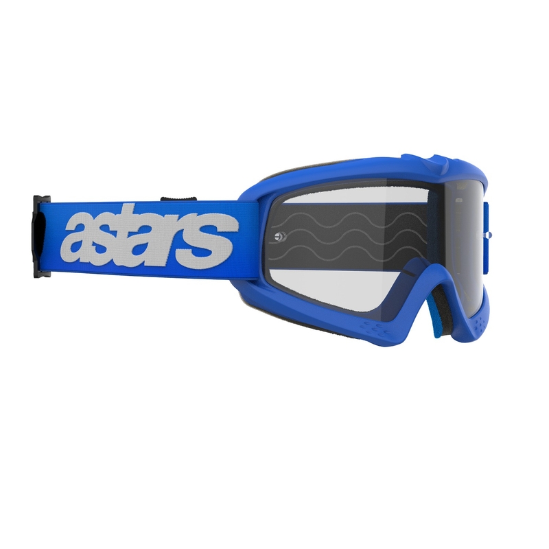 Gafas de motocross para niños Alpinestars Vision Youth Blaze azul con lente transparente