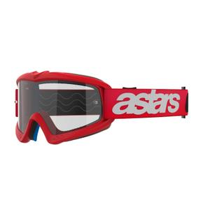 Gafas de motocross para niños Alpinestars Vision Youth Blaze rojas con lente transparente