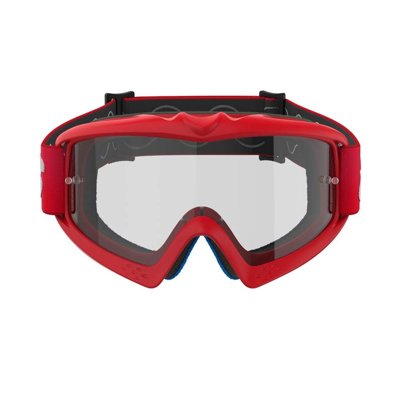 Gafas de motocross para niños Alpinestars Vision Youth Blaze rojas con lente transparente