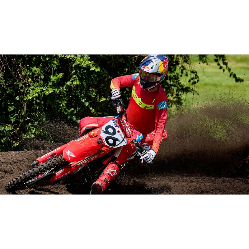 Gafas de motocross Alpinestars Supertech Stream ROLL-OFF Wide Vision azul con lente transparente