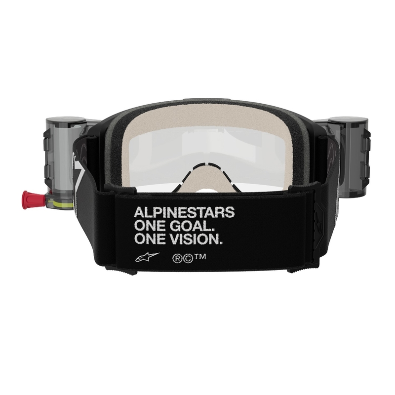 Gafas de motocross Alpinestars Vision 5 Corp ROLL-OFF Wide Vision negras con lente transparente