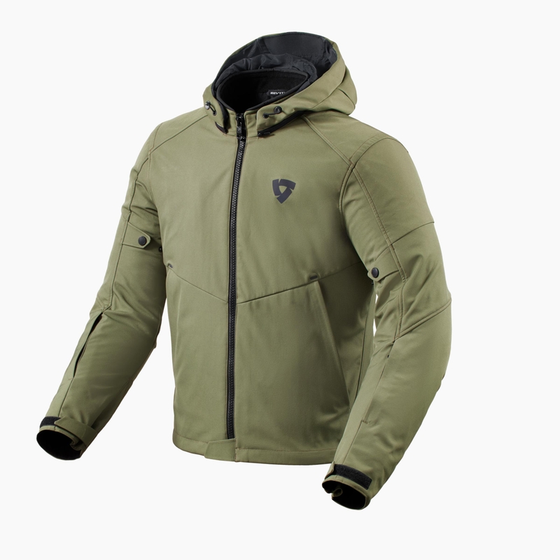Chaqueta de moto Revit Afterburn H2O verde