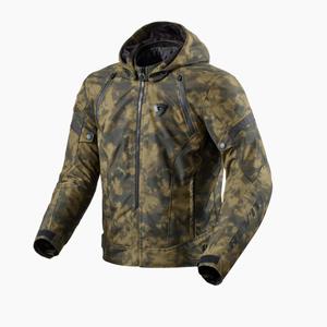 Chaqueta de moto Revit Flare 3 H2O camo verde oscuro