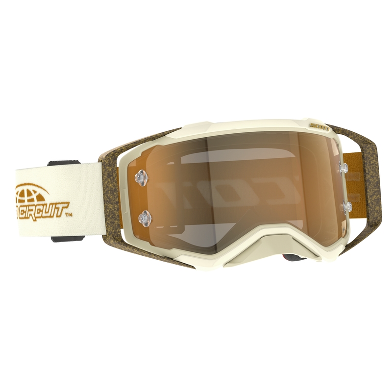 Gafas de motocross SCOTT Prospect PRO Circuit AMP beige-marrón con plexi dorado