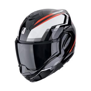 Casco de moto plegable Scorpion EXO-TECH EVO FURIO negro-rojo