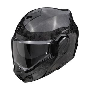 Casco de moto plegable Scorpion EXO-TECH EVO ONYX CARBON Solid Negro