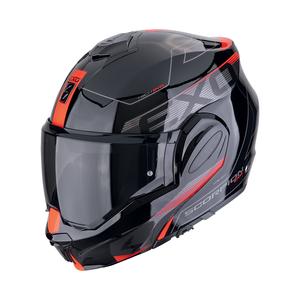 Casco de moto plegable Scorpion EXO-TECH EVO TRAVELLER negro-rojo