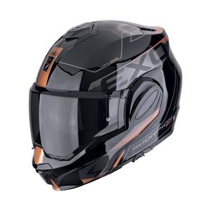 Casco de moto plegable Scorpion EXO-TECH EVO TRAVELLER negro-cobre