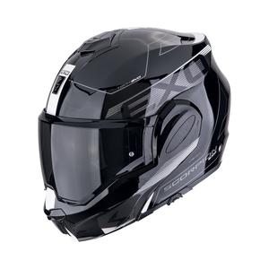 Casco de moto plegable Scorpion EXO-TECH EVO TRAVELLER negro y blanco