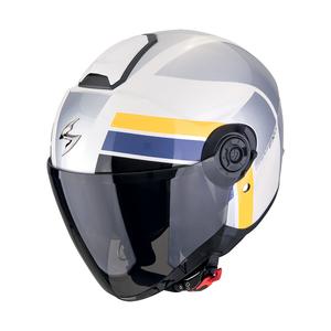 Casco de moto abierto Scorpion EXO-CITY II BLUR blanco-plata-amarillo