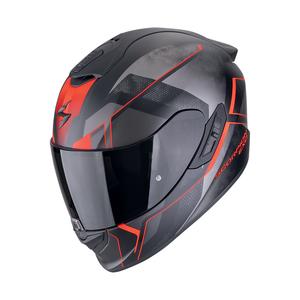 Casco integral de moto Scorpion EXO-1400 EVO II AIR INTENSIO negro mate-rojo