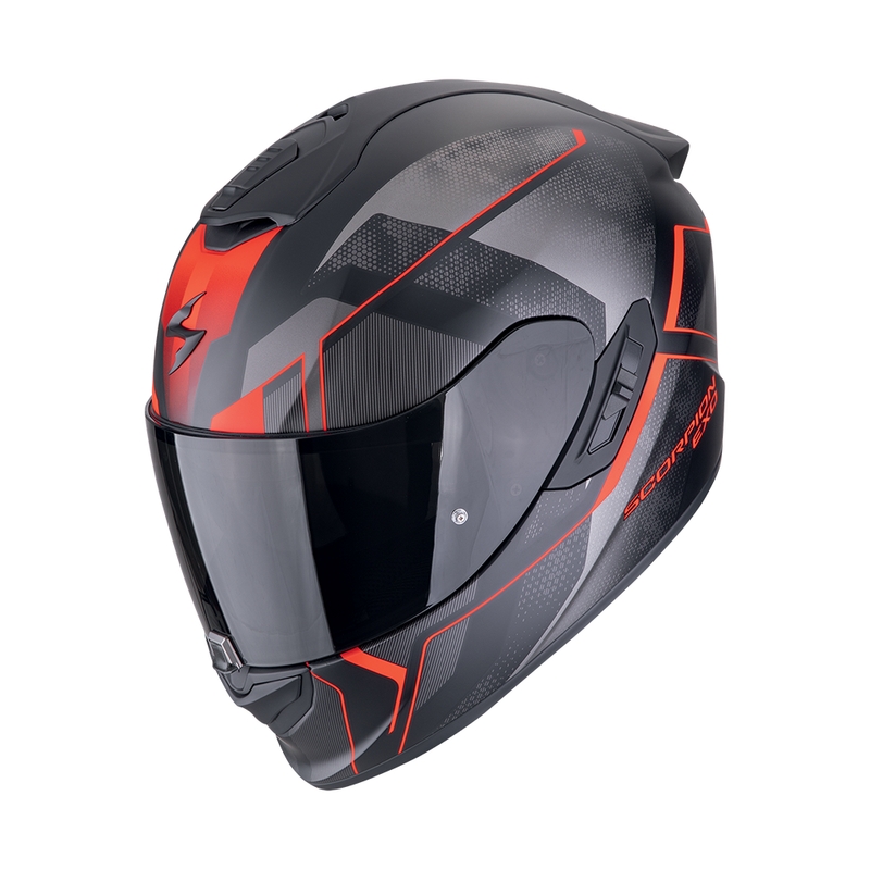 Casco integral de moto Scorpion EXO-1400 EVO II AIR INTENSIO negro mate-rojo liquidación