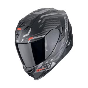 Casco integral de moto Scorpion EXO-520 EVO AIR RANKA negro-plata-rojo mate
