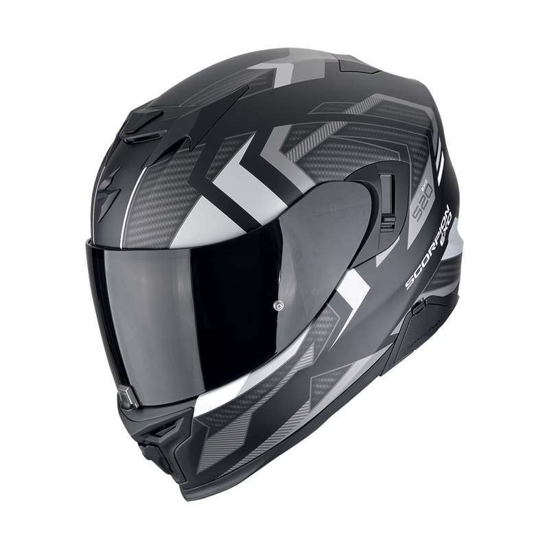 Casco integral de moto Scorpion EXO-520 EVO AIR SENSUS negro-plata mate