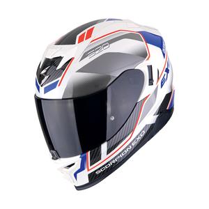 Casco integral de moto Scorpion EXO-520 EVO AIR LENA blanco perla-azul