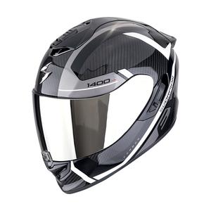 Casco integral de moto Scorpion EXO-1400 EVO II CARBON AIR ENKO negro-plata-blanco
