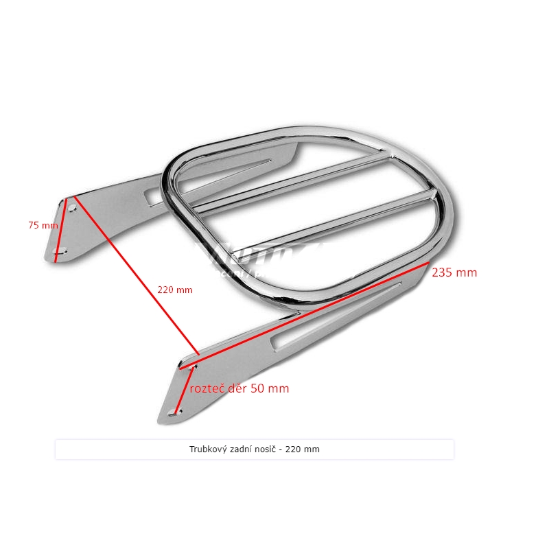 Soporte trasero tubular - 220 mm
